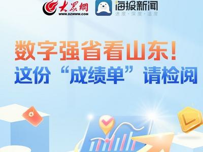数字强省看山东！这份“成绩单”请检阅