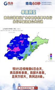 暴雨将至，青岛交警建议广大市民非必要不出行
