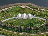 夏日里的一抹清凉绿，航拍李村河入海口