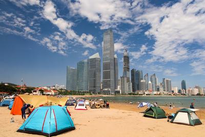 秋日里的视觉礼物，第三海水浴场的美景YYDS