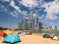 秋日里的视觉礼物，第三海水浴场的美景YYDS