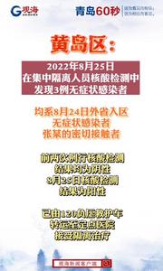 黄岛区在集中隔离人员核酸检测中发现3例无症状感染者