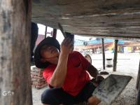 秋季开渔在即，渔民修船补网静候大丰收