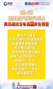 青岛继续发布高温黄色预警