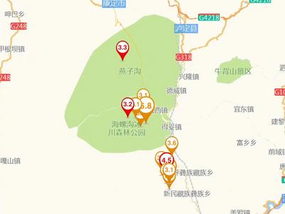 四川泸定地震已记录到3.0级及以上余震13次，目前最大余震4.5级
