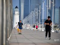 晨练、观景……奥帆中心成了户外健身NO.1