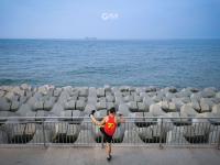 晨练、观景……奥帆中心成了户外健身NO.1