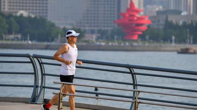 晨练、观景……奥帆中心成了户外健身NO.1