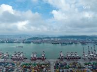 实拍青岛港：有一种繁忙，叫“车船如织”