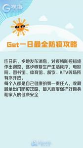 超全的“一日防疫攻略”来了，速速get