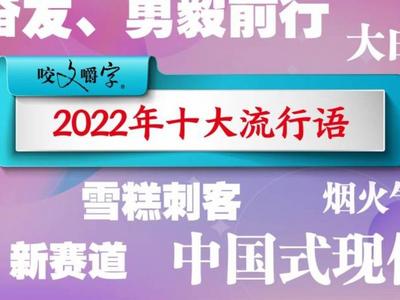 《咬文嚼字》发布2022十大流行语：拿捏、天花板、雪糕刺客等入选