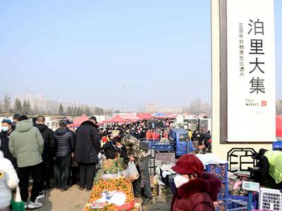 青岛西海岸新区“黄河大集”春节季启动仪式在泊里大集举行