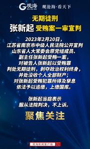 无期徒刑，张新起受贿案一审宣判
