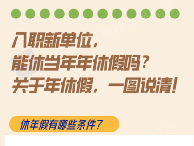 入职新单位，当年没年假？关于年休假，一图说清！