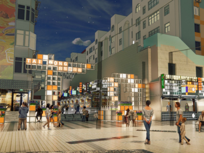 台东步行街辅街改造项目启动，将增设多个主题天幕