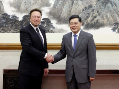 秦刚会见特斯拉首席执行官马斯克