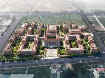 青岛这所高中首个楼座封顶