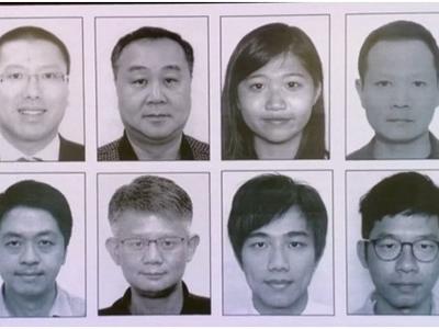 香港警方悬红100万港元，通缉许智峰、罗冠聪等8名逃窜至海外的反中乱港分子