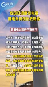 我国日调度发电量、用电负荷创历史新高