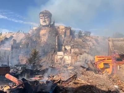 甘肃山丹：火情致大佛殿损毁，大佛寺遗址未受影响
