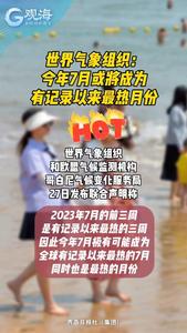 世界气象组织：今年7月或将成为有记录以来最热月份