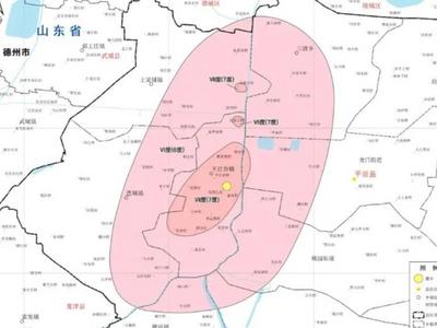 中国地震局发布山东平原5.5级地震烈度图