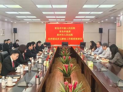 青岛中院与青岛仲裁办、胶州法院共同在上合示范区开展宪法宣传