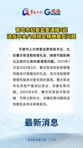青岛市纪委监委通报5起违反中央八项规定精神典型问题
