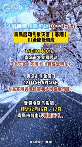 过程降温幅度可达10～14℃！青岛启动气象灾害（寒潮）Ⅲ级应急响应