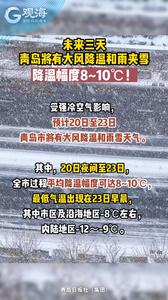 未来三天青岛将有大风降温和雨夹雪，降温幅度8~10℃！农业生产需加强防范