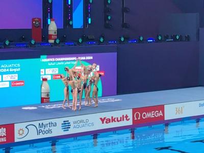 中国队赢得游泳世锦赛花样游泳集体技巧自选金牌
