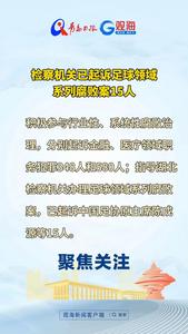 检察机关已起诉足球领域系列腐败案15人