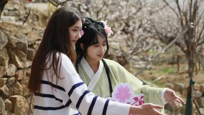 赏春花、穿旗袍，石大国际学生与春天有约 
