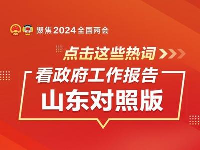 点击这些热词，看政府工作报告山东对照版