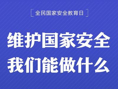 闪电海报丨每个人都该知道！维护国家安全，我们可以这样做