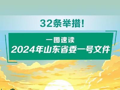 32条举措！一图速读2024年山东省委一号文件
