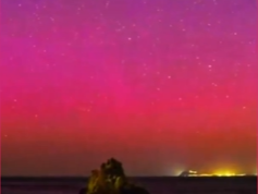 浪漫与你同在，山东出现红色极光