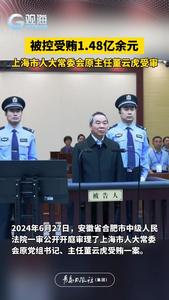 被控受贿1.48亿余元，上海市人大常委会原主任董云虎受审