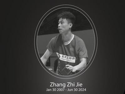 亚洲羽毛球联合会对中国羽毛球运动员张志杰去世表示哀悼
