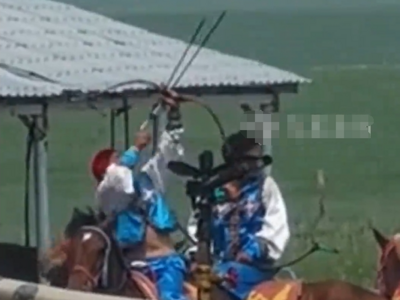 无人机在景区“黑飞”不听劝，表演者射箭击落