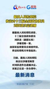 最高人民检察院依法对十三届全国政协委员刘跃进决定逮捕