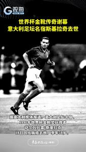 世界杯金靴传奇谢幕，意大利足坛名宿斯基拉奇去世