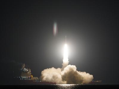 谷神星一号海射型遥四运载火箭发射成功