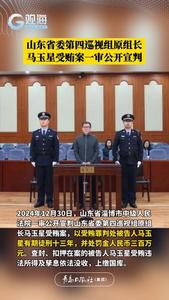 山东省委第四巡视组原组长马玉星受贿案一审公开宣判