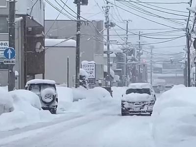 日本东北部大雪，多地积雪厚度超往年同期3倍
