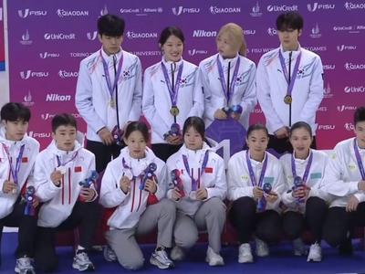 大冬会短道速滑比赛，中国队连夺两枚奖牌