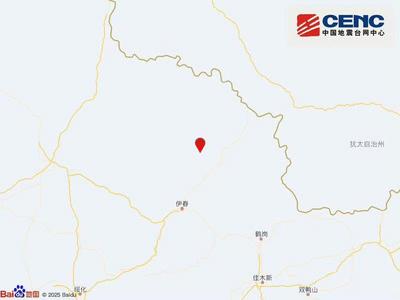 黑龙江伊春市汤旺县发生3.3级地震