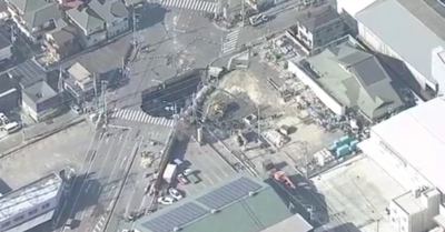 日本一地路面塌陷，74岁司机被困约百小时仍未获救