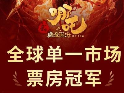 《哪吒2》，登顶影史全球单一市场票房榜
