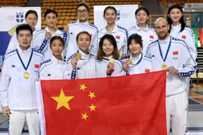时隔14年，中国女子佩剑夺世界杯团体冠军